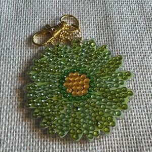 Double-sided Floral Crystal Key Holder/ Ornament/ Purse Bling
